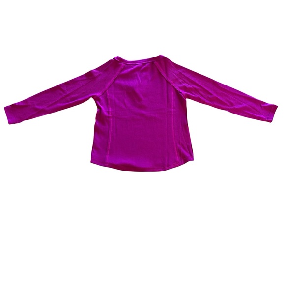 New Umgee Magenta Fuchsia Raspberry Long Sleeve Gold Snap Thermal Henley Shirt - Picture 5 of 5